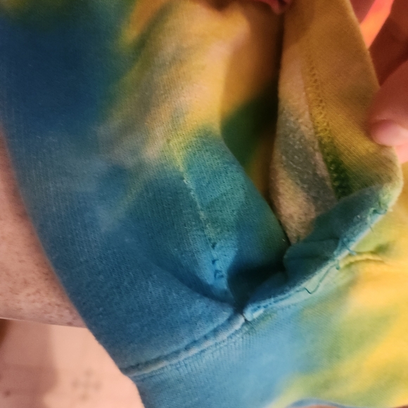 Smile More Tie-Dye Hoodie (Boys 10/12 Med) and Blue Tank Top (Womens xxs) Set - Picture 3 of 8